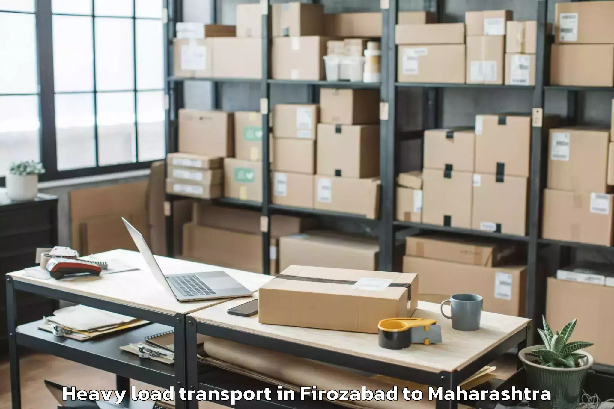 Book Firozabad to Bhamragad Heavy Load Transport Online